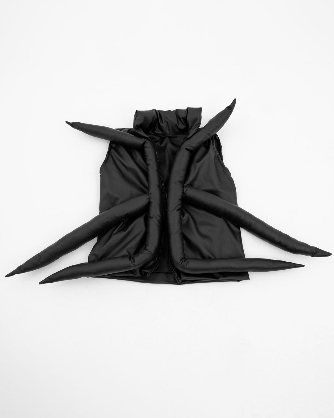Cropped Sculptural Faux Leather Jacket – Handmade Statement Piece