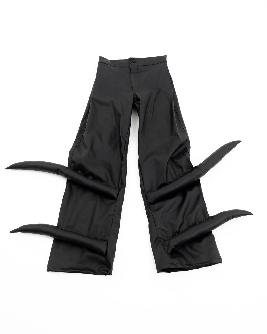 3D Sculptural Faux Leather Pants – Handmade Unisex Design